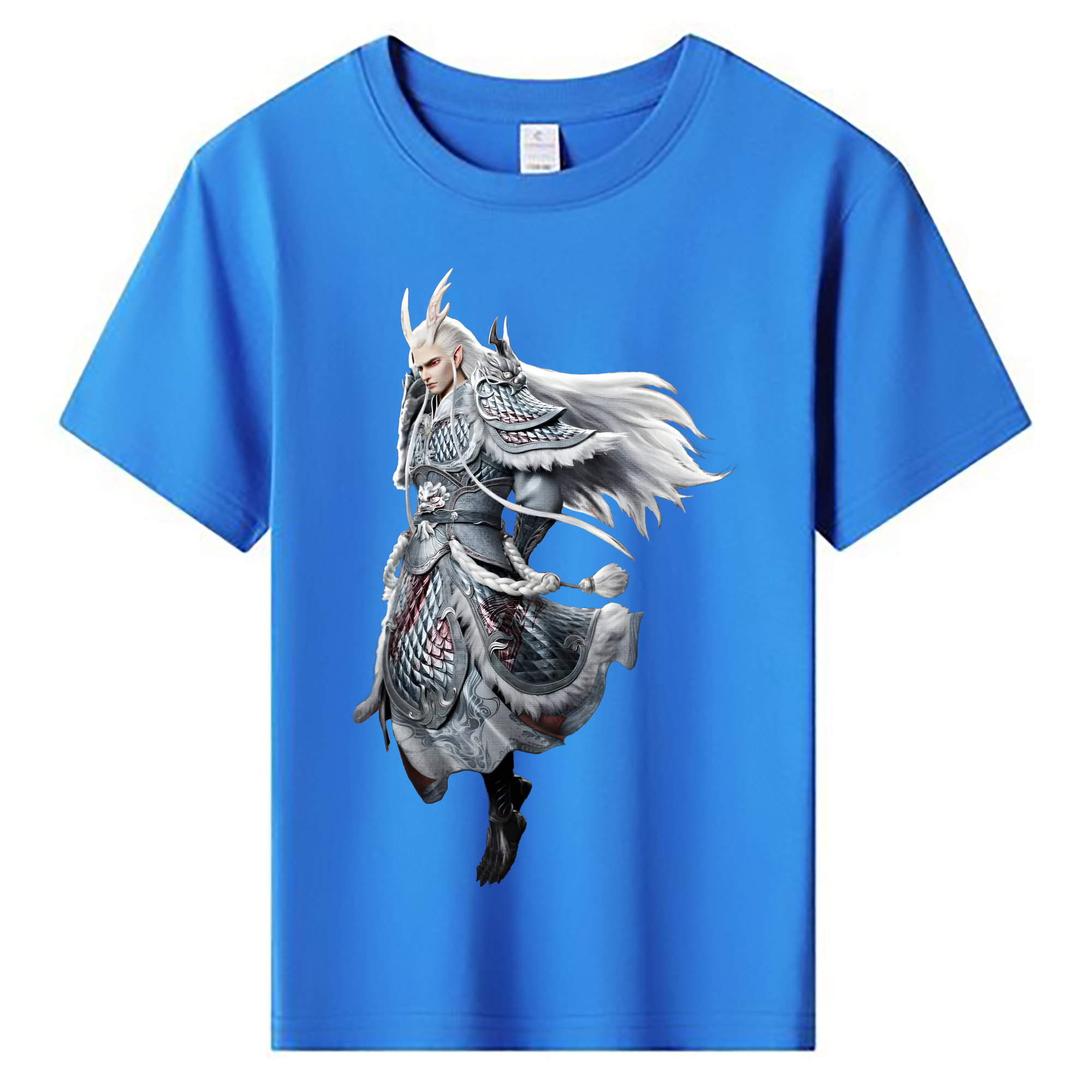 （画像用） Ne Zha 2 ナタ 魔童の大暴れ 綿100％キッズTシャツ（フロントプリント）